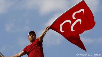 Fahne der Partei MHP in der Türkei