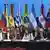 Die Staatsoberhäupter des Mercosur vor den Flaggen der Länder (Foto: AFP/Getty Images/J. Mabromata)