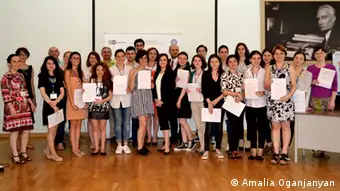 Students received certificates for their presentations. Photo: Amalia Oganjanyan