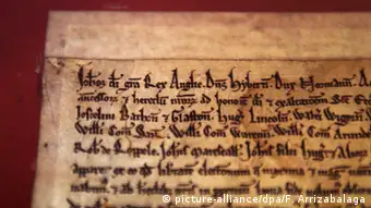 Großbritannien Magna Carta in The British Library