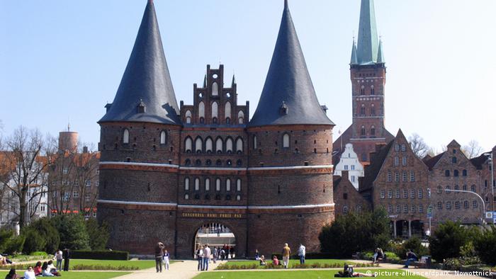 The Holsten Gate of the old town of Lübeck.