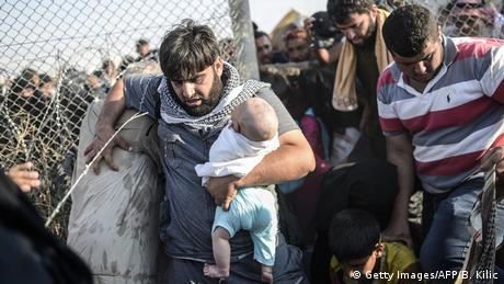Flüchtlinge Grenzgebiet Türkei Syrien