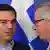 Глава Еврокомиссии Жан-Клод Юнкер (справа) и премьер-министр Греции Алексис Ципрас