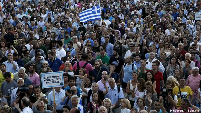 Griechenland Athen Demonstration für den EU-Verbleib