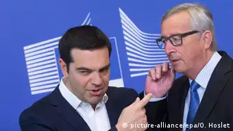 EU Griechenland Schuldenkrise Tsipras mit Juncker