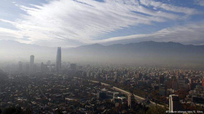Foto aérea de Santiago de Chile