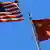 Symbolfoto Fahnen USA und China