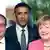 Obama mit Merkel und Hollande, 08.06.2015 (Foto: dpa)
