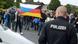 Freital Flüchtlingsheim Polizei und Demonstranten Freital Flüchtlingsheim Polizei und Demonstranten