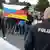 Freital Flüchtlingsheim Polizei und Demonstranten