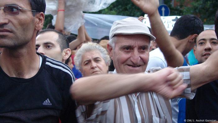 Protesters in Yerevan, June 25