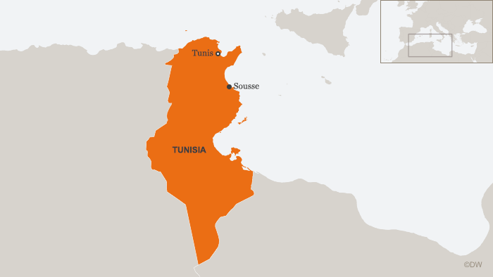 Karte Tunisia Tunis Sousse ENG