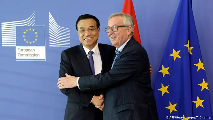 Chinesischer Premier Li Keqiang mit EU-Kommissionspräsident Juncker