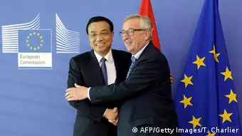 Chinesischer Premier Li Keqiang mit EU-Kommissionspräsident Juncker