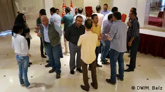Gemeinsamer Workshop mit libyschen Journalisten in Tunis (Foto: DW Akademie/Martin Belz).