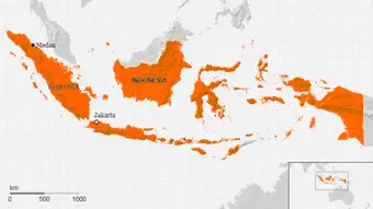 Karte Indonesien Medan Sumatra Flugabsturz Englisch