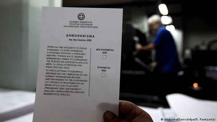 Griechenland Athen Schuldenkrise Vorbereitung Referendum