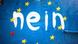 Антиевропейские граффити в Греции: слово "нет" в окружении звезд европейского флага Антиевропейские граффити в Греции: слово "нет" в окружении звезд европейского флага