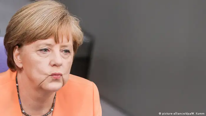 Deutschland Bundestagsdebatte zu Griechenland Merkel