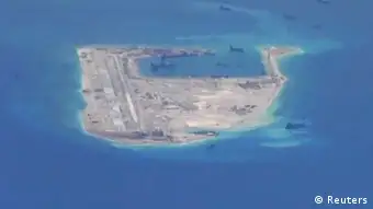 Satelitenaufnahmen Südchinesisches Meer Spratly-Inseln
