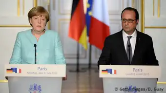 Frankreich - Krisentreffen Griechenland Angela Merkel und Francois Hollande
