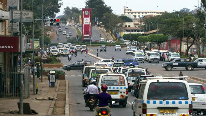 Vehicles circulate on the streets of the capital Kampala where the incident occured