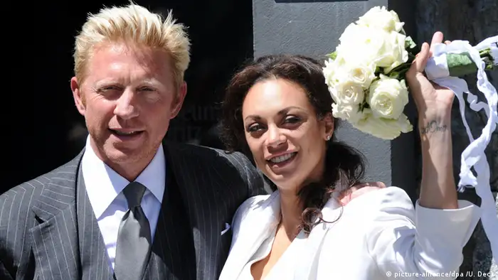 Boris Becker y su segunda esposa, Sharley Kerssenberg.