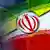 Iranian flag with atom symbol