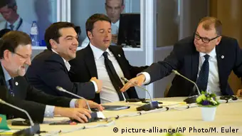 Brüssel Griechenland finnischer Premierminister Juha Sipila und Alexis Tsipras