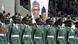 Nigeria Poster von Präsident Mohammadu Buhari vor Militär Nigeria Poster von Präsident Mohammadu Buhari vor Militär