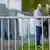 A fence outside asylum-seeker housing in Germany