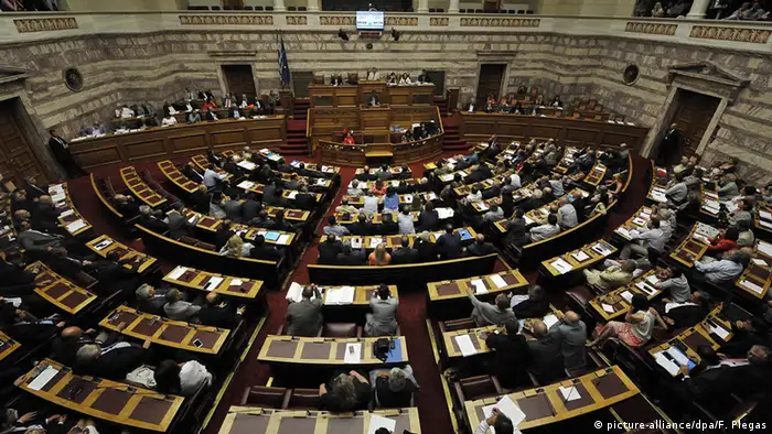 Griechenland Parlament Debatte