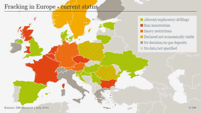 Infografik Schiefergas rechtliche Lage Europa Englisch