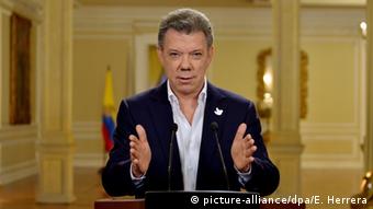 Kolumbianischer Präsident Juan Manuel Santos (Foto: picture-alliance/dpa/E. Herrera)