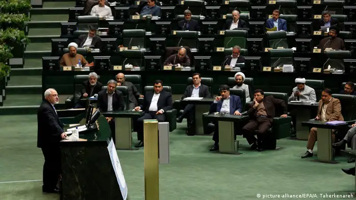 Iran Parlament Tehran Mohammad Javad Zarif