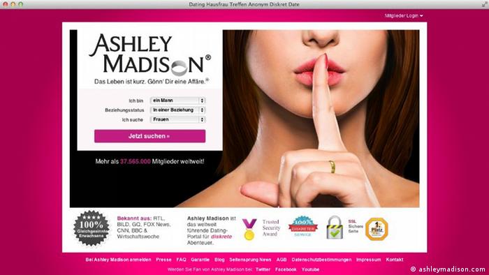 Screenshot der Website von Ashley Madison (Copyright: ashleymadison.com)