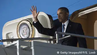 Barack Obama kommt am Flughafen in Kenia an