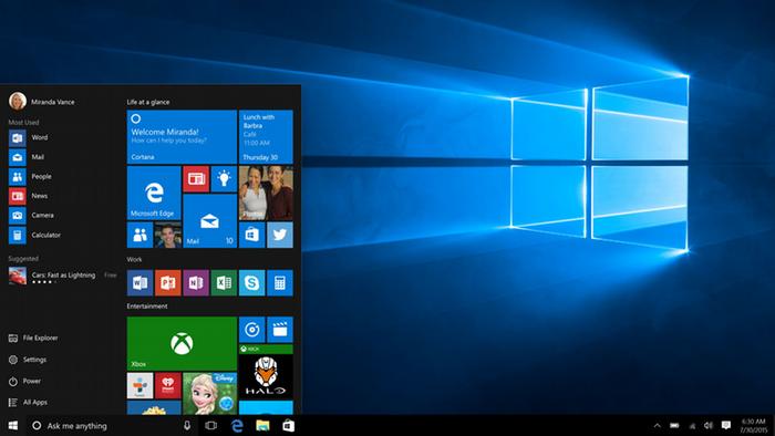 Microsoft Windows 10 Desktop Surface