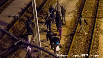 Frankreich Flüchtlingsansturm auf Eurotunnel
