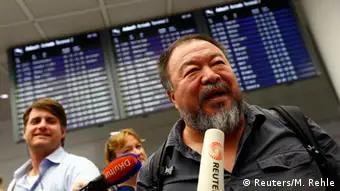 München Ankunft Ai Weiwei