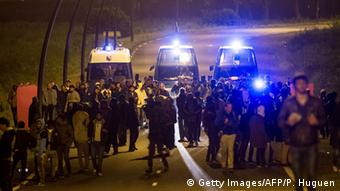Frankreich Flüchtlinge am Eurotunnel bei Calais