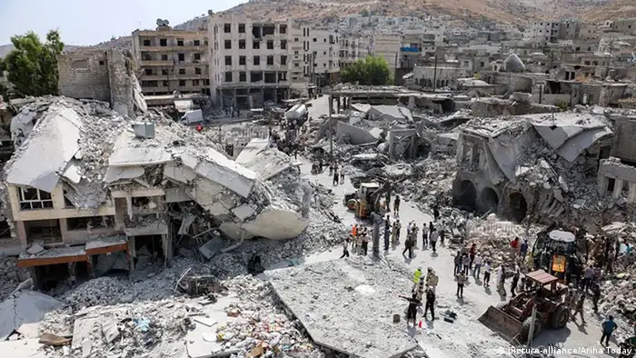 Syrien Ariha Absturz Kampfjet Trümmer