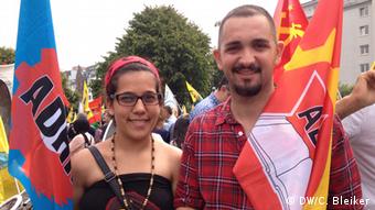 Tayfun, Turkish protester, with a friend. (Photo: Carla Bleiker/ dw)