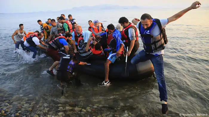 Griechenland Kos Ankunft Flüchtlingsboot