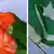 Kombobild Flaggen Afghanistan Pakistan