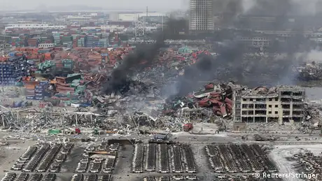China Tianjin Explosion in Chemie Depot