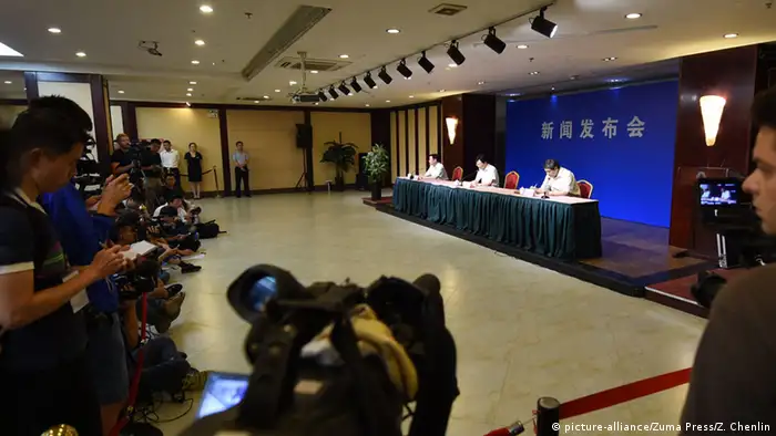 China Pressekonferenz in Tianjin