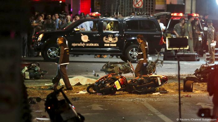 Explosion Bangkok Thailand Bombe Motorrad 