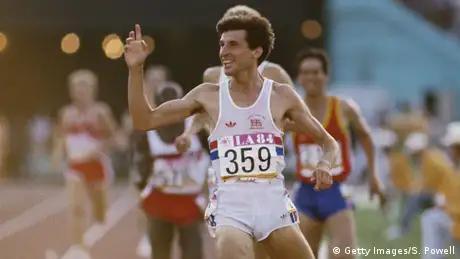 USA Olympische Sommerspiele 1984 Los Angeles Sebastian Coe Olympiasieg 1500m (Getty Images/S. Powell)