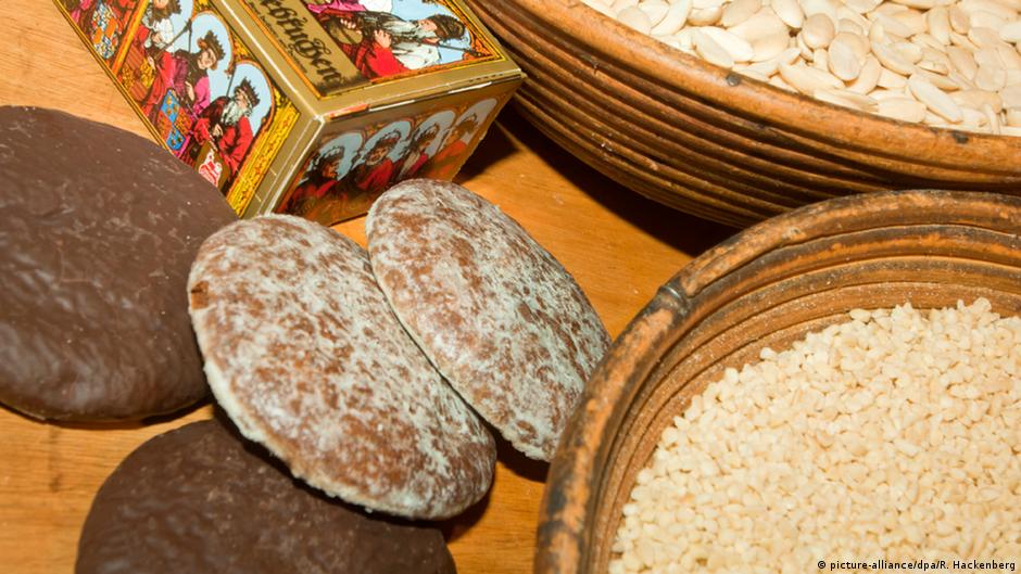 Traditional Nuremberg Lebkuchen with spices and nuts
